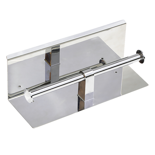 Stainless Steel Double Toilet Paper Holder Towel Roll Tissue Rack Storage Shelf