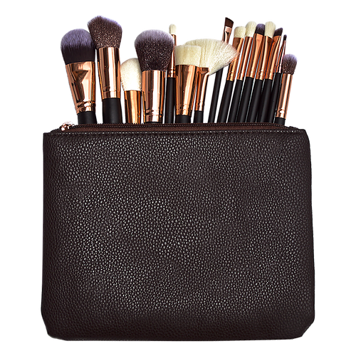 Soft 15Pcs Pro Face Powder Makeup Brushes Set Eyeshader Blending Highlight Tools