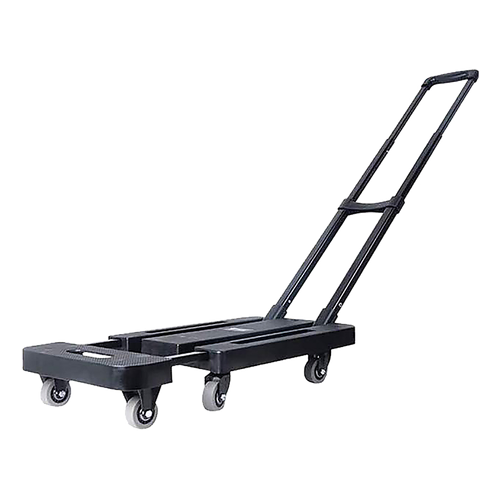 Foldable Hand Flatbed Trolley Cart 6 x 360 Degree Rotating Wheels with Maximum Load 200Kg