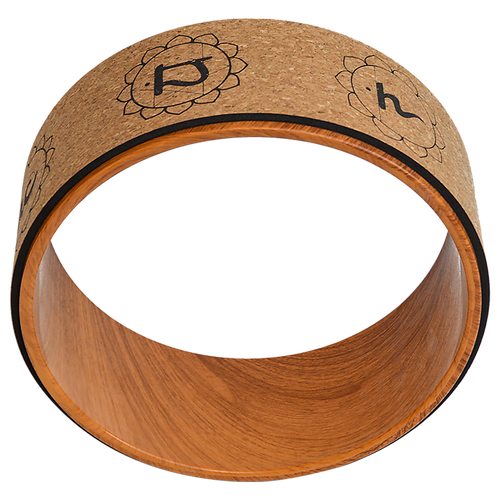 Yoga Pilates Wheel Cork Circle Prop Back Chest Hips Abdomen Stretch Roller