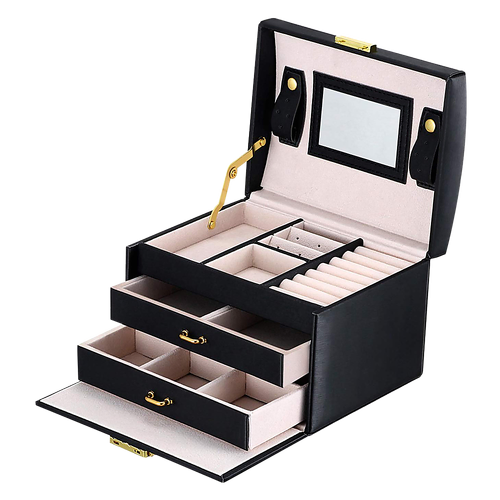 Jewellery Storage Box Girls Rings Necklaces Display Organiser Storage Case