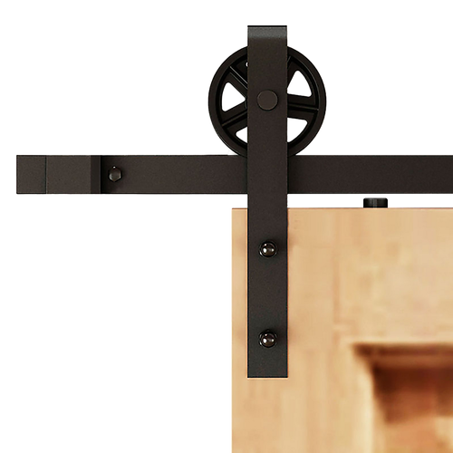 2M Big Spoke Wheel Sliding Barn Door Hardware