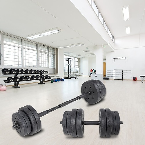 20kg Dumbbell Set Home Gym Fitness Exercise Weights Bar Plate