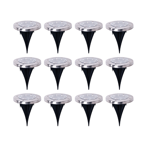 12x Solar Powered LED Buried Inground Recessed Light Garden Outdoor Deck Path