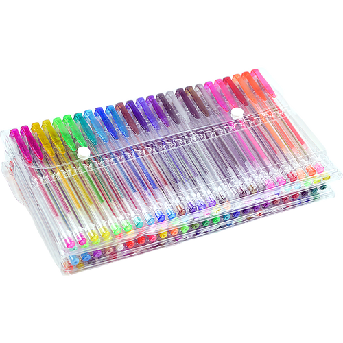 Glitter Gel Pens (100 pack) with 2.5X More Ink - Craft, Kids & Adult Colouring