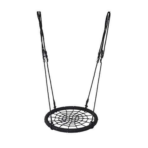Kids Rope Swing Round Outdoor Birds Crows Nest Spider Web Swing Seat 65cm