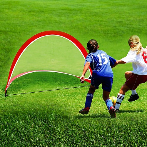 Portable Kids Soccer Goals Set &ndash; 2 Pop Up Soccer Goals, Cones, Goal Carry Bag