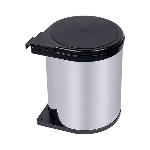 Kitchen Swing Pull Out Bin Stainless Steel Garbage Rubbish Waste Trash Can 14L