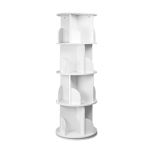 360-degree Rotating 4 Tier Display Shelf Bookcase Organiser