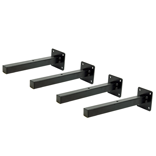 20cm Floating Shelf Brackets Industrial Metal Shelving Supports 4-Pack