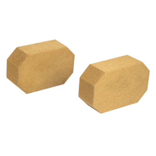 Natural Cork Octagon Yoga Blocks Brick Exercise 2 pcs Set Eco Non-Slip