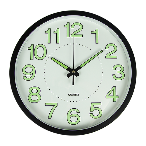 305mm Luminous Wall Clock Glow In The Dark Silent Quartz Indoor Home Modern Clock