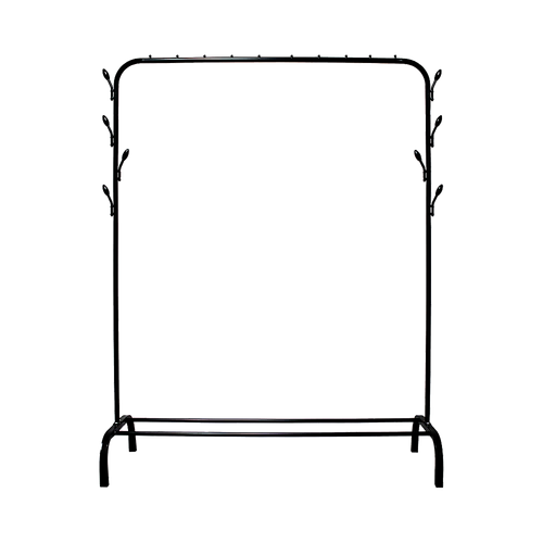 Closet Organizer Metal Garment Rack Portable Clothes Hanger Storage Shoes Rack Black