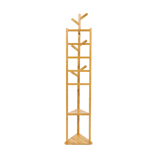 Clothes Coat Rack Garment Stand Shelf Wooden Tree Hanger Bag Hat Hook Holder