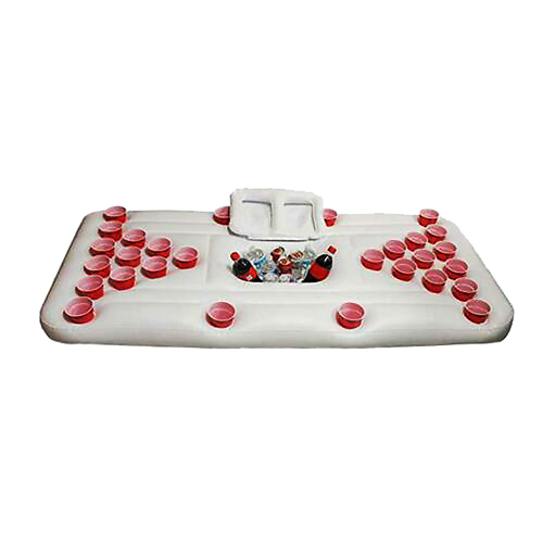 Big PVC Inflatable Beer Pong Raft Floating Pool Party Pong Game Table Lounge Toy