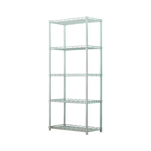 5 Tier Silver Metal Storage Rack Shelving Wire Shelf