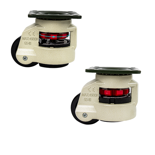 Leveling Casters Swivel Workbench Adjustable Wheel 1000KG Retractable 4PCS