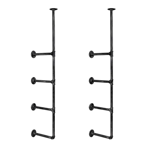 Wall Shelves Display Bookshelf Industrial DIY Pipe Shelf Rustic Brackets