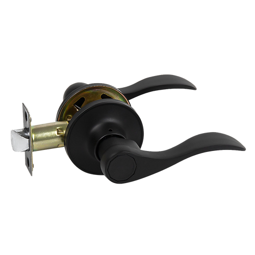 Door Handle Set Lever Passage Function Black