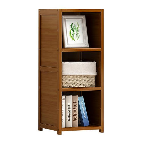 Bamboo Adjustable Shelf Bookcase Display Storage Rack Stand Livingroom Bedroom
