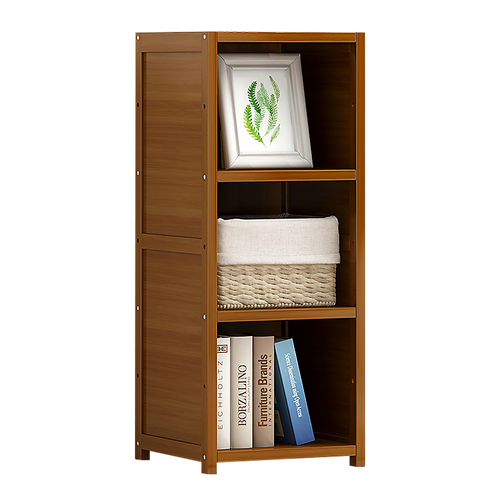 Bamboo Adjustable Shelf Bookcase Display Storage Rack Stand Livingroom Bedroom