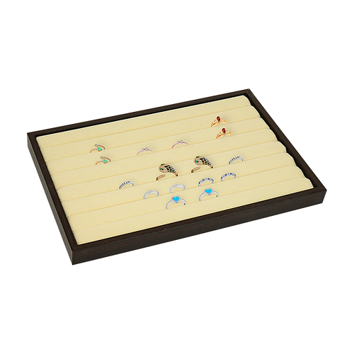 7 Slot Velvet Ring Earring Tray Storage Jewellery Display Display Stackable