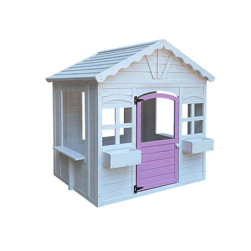 Cubby House Kids Wooden Outdoor Playhouse Cottage Play Children Timber