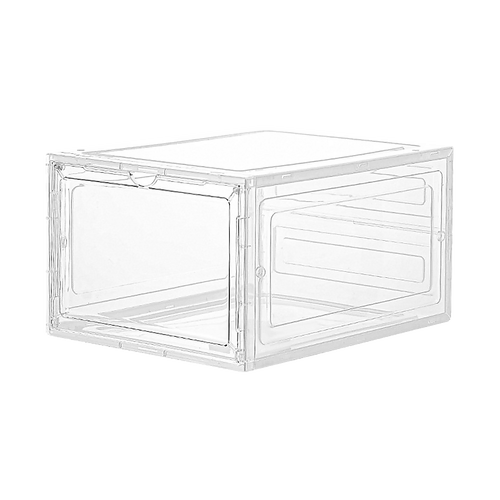 Sneaker Display Case Shoe Storage Organizer Box Stackable Plastic Clear Magnetic