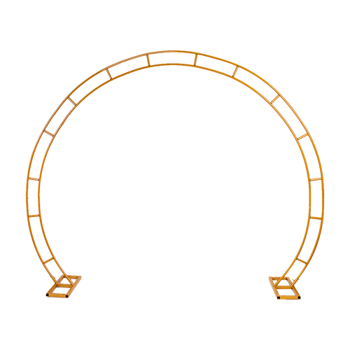 260cm Gold Metal Wedding Arch Round Balloon Birthday Party