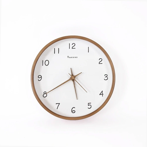 10" Clock Wooden Modern Wall Art