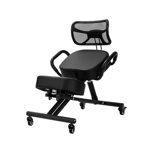 Ergonomic Kneeling Posture Chair with Backrest Adjustable Height and Casters