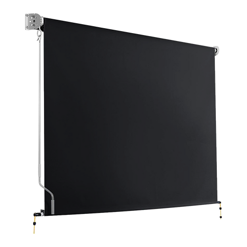 Retractable Straight Drop Roll Down Awning Garden Patio Screen 2.1X2.5M