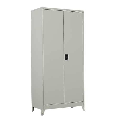 Two-Door Metal Cabinet Shelf Storage for Home Office Gym