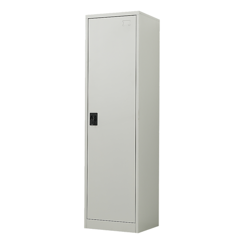 Single-Door Metal Tall Cabinet Shelf Storage for Home Office Gym