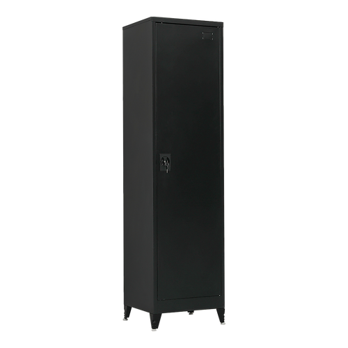Single-Door Metal Tall Cabinet Shelf Storage for Home Office Gym