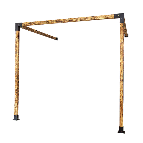 Roof Pergola Gazebo Shed Matte Black Steel Brackets DIY Kits