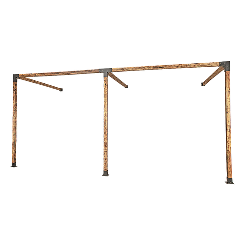 Roof Pergola Gazebo Shed Matte Black Steel Brackets DIY Kits
