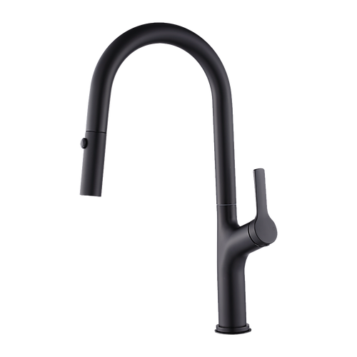 Kitchen Laundry Bathroom Basin Sink Pull Out Mixer Tap Faucet in Black