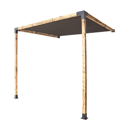 Roof Pergola Gazebo Shed Matte Black Steel Brackets and Black Screen DIY Kits