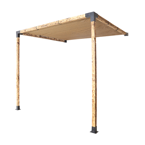 Roof Pergola Gazebo Shed Matte Black Steel Brackets and Coffee Screen DIY Kits