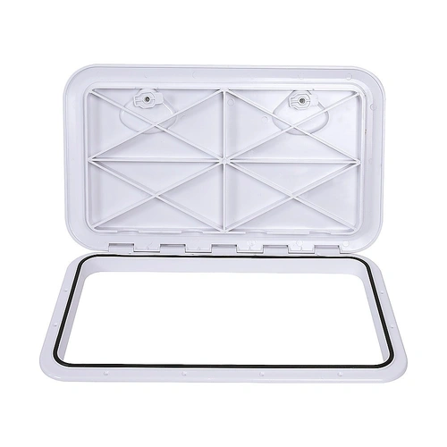 606 x 353mm White Boat Access Hatch – Marine Deck Inspection Lid for Boat, Yacht & RV Use