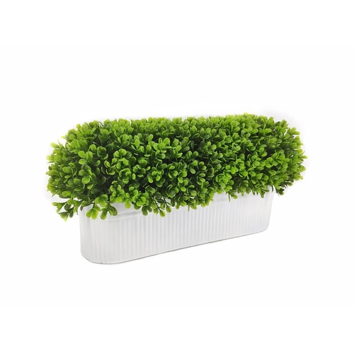 Artificial Grass in Oval Tin Pot 45cm