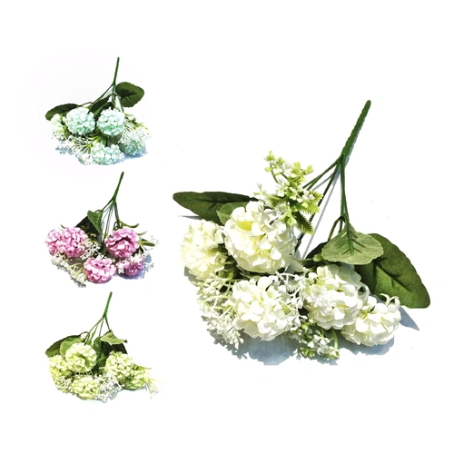 bulk 36 Artificial Chrysanthemun Bunch 4 Assort 27cm