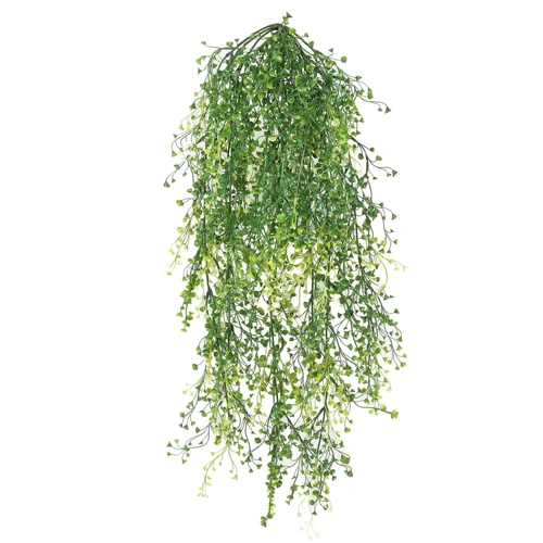 Artificial Hanging Plant (Mixed Green String of Pearls) UV Resistant 90cm