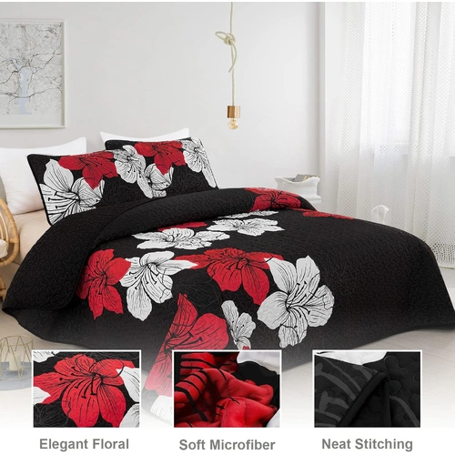Glorious Quilted coverlet and pillowcovers set: Unmatched Beauty - Queen size