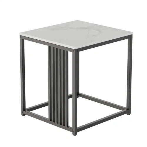 Premium Natural Marble Texture Side End Table Coffee Table Large Bedside Table