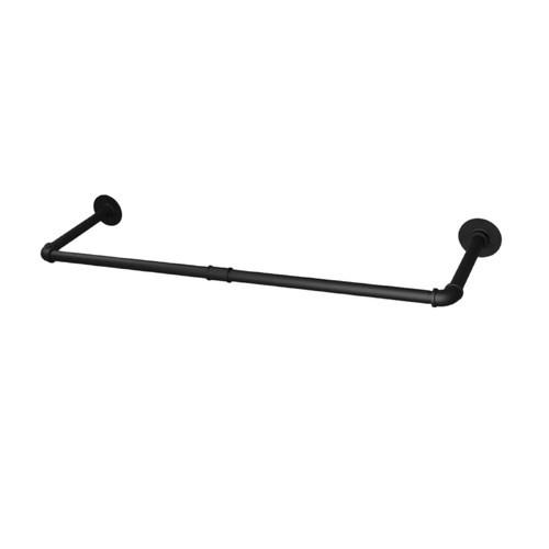 2-Pack Heavy Metal Pipe Garment Rack Rails for Closet Hanging Storage