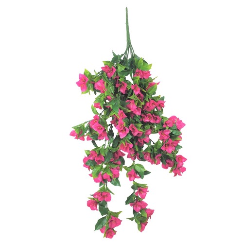 Hanging Artificial Bougainvillea Plant (Pink / Lilac) UV Resistant 90cm