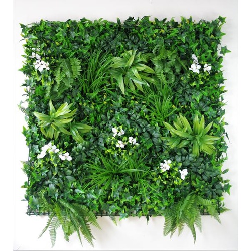 Snowy White Vertical Garden / Green Wall UV Resistant 100cm x 100cm