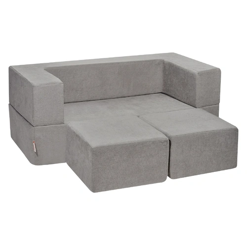 VEVOR Modular Kids Play Couch 4Pcs DIY Creative Child Sectional Sofa Dark Grey
